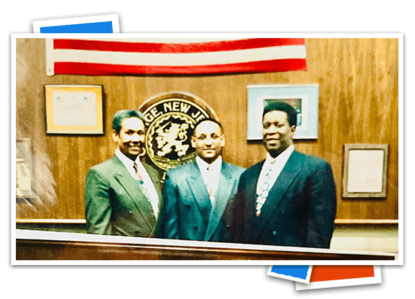 Charles Cobbertt with Terrance Cobbertt and Mayor Robert L. Brown